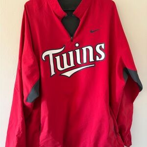 Nike Red Twins Quarter-Zip Pullover